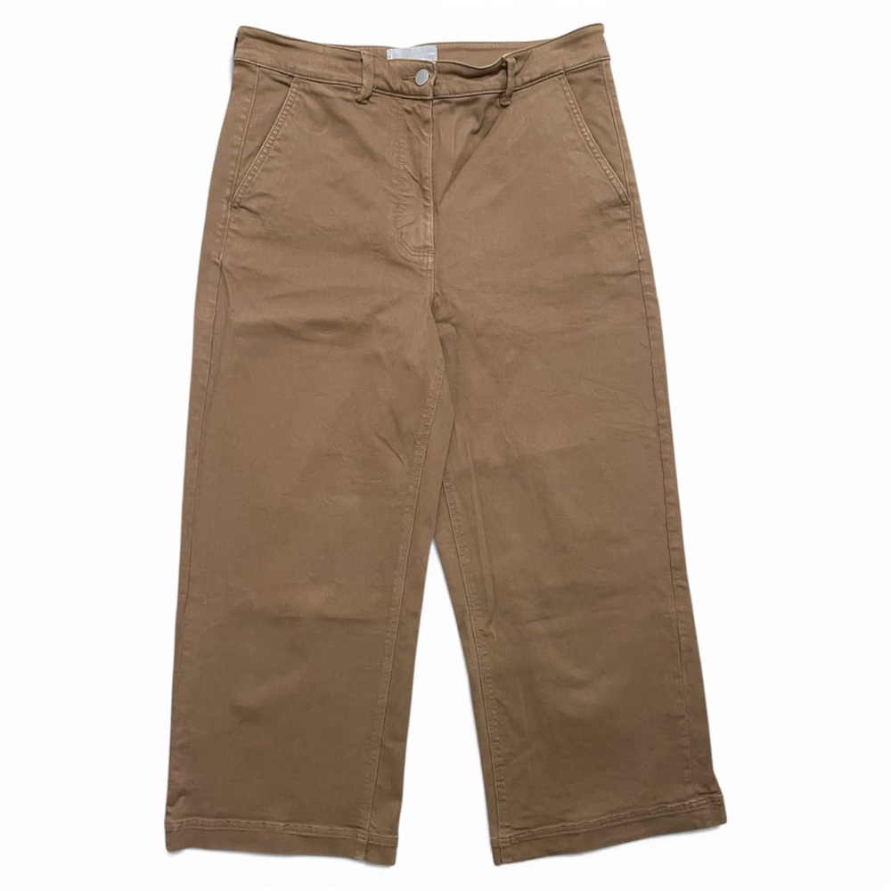 EVERLANE WOMEN’S CROPPED WIDE LEG REGULAR PANT SIZE 14 BROWN